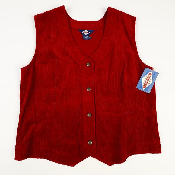Ruff Hewn Mens 2X Corduroy Urban Casual Plus Vest 100% Cotton - Picture 1 of 12